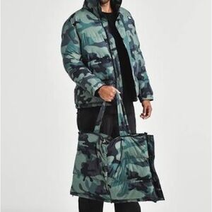 Nineteen Twenty Camouflage Puffer Coat